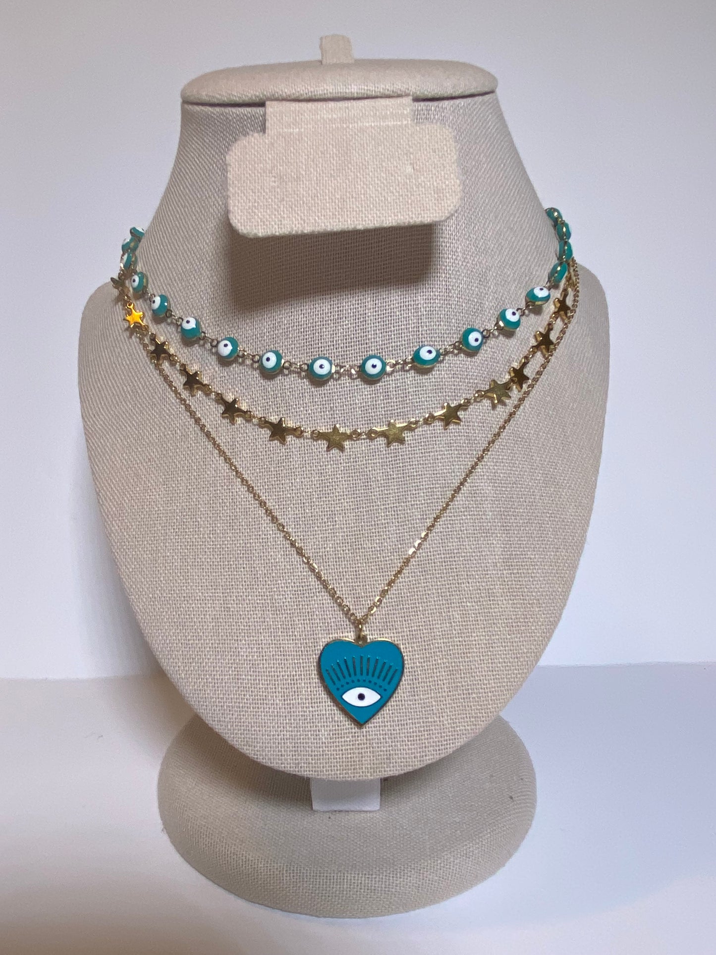 Blue Evil Eye Protection Layer Necklace