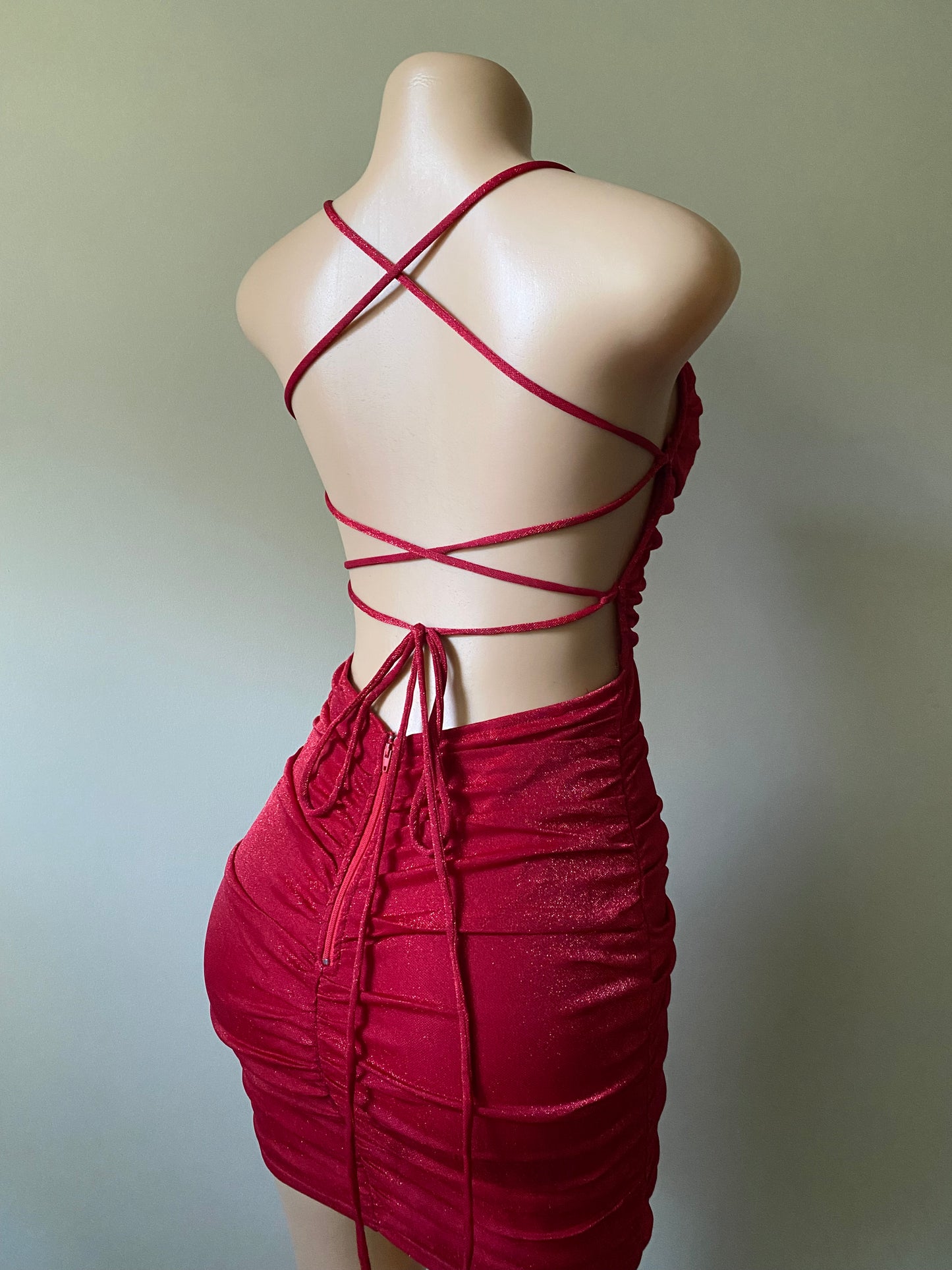 Metallic Red Bodycon dress