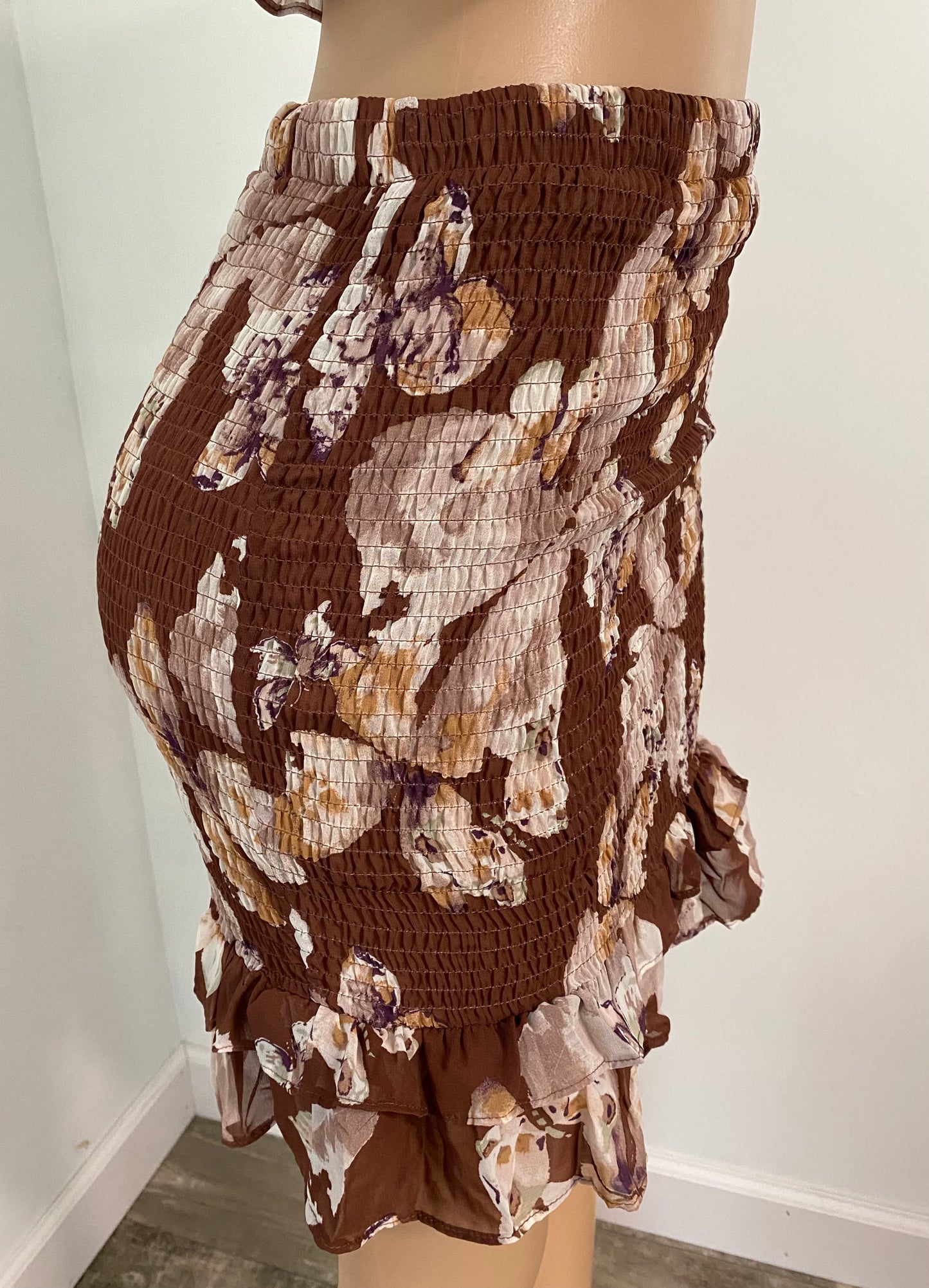 Jazmín floral Top and Skirt Set