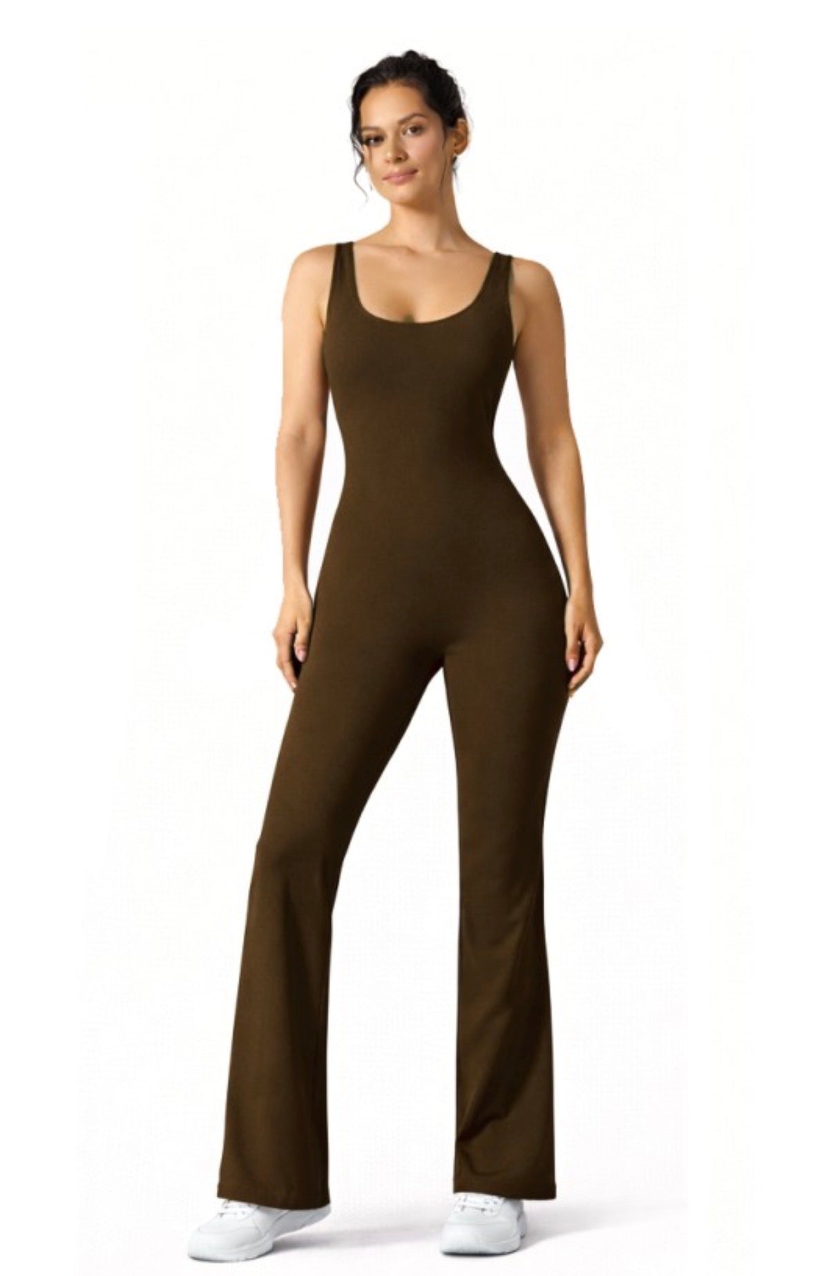 Open Back Flare Jumpsuit