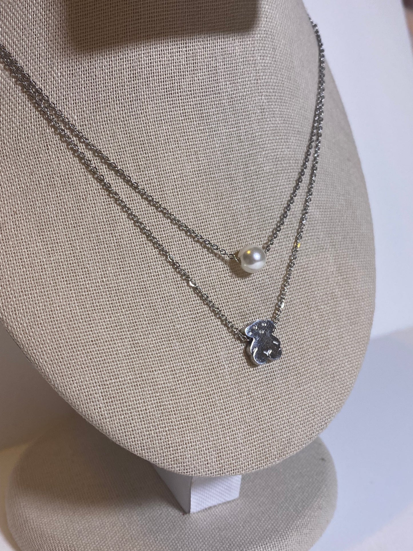 Teddy Bear Layer Necklace