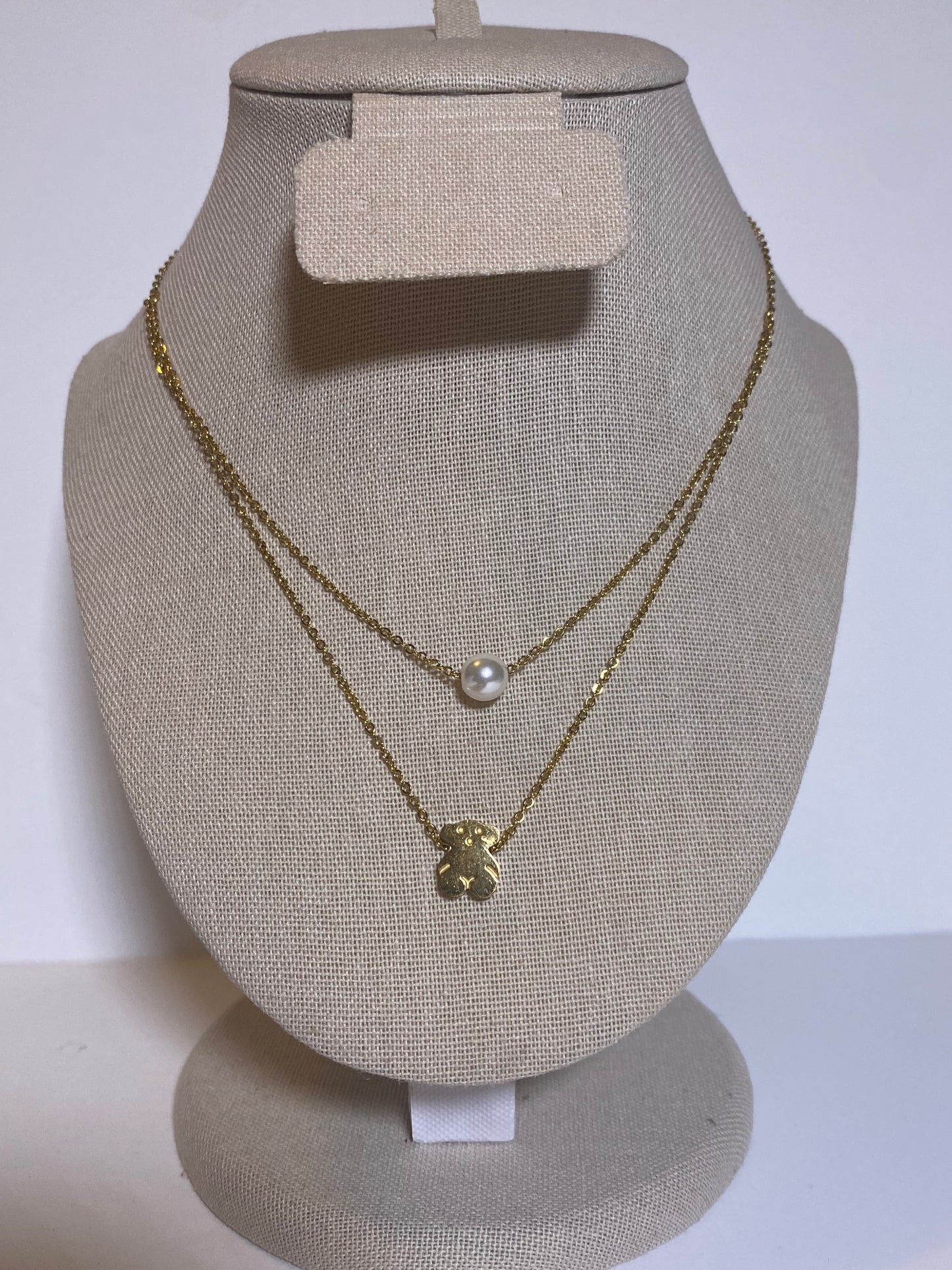 Teddy Bear Layer Necklace