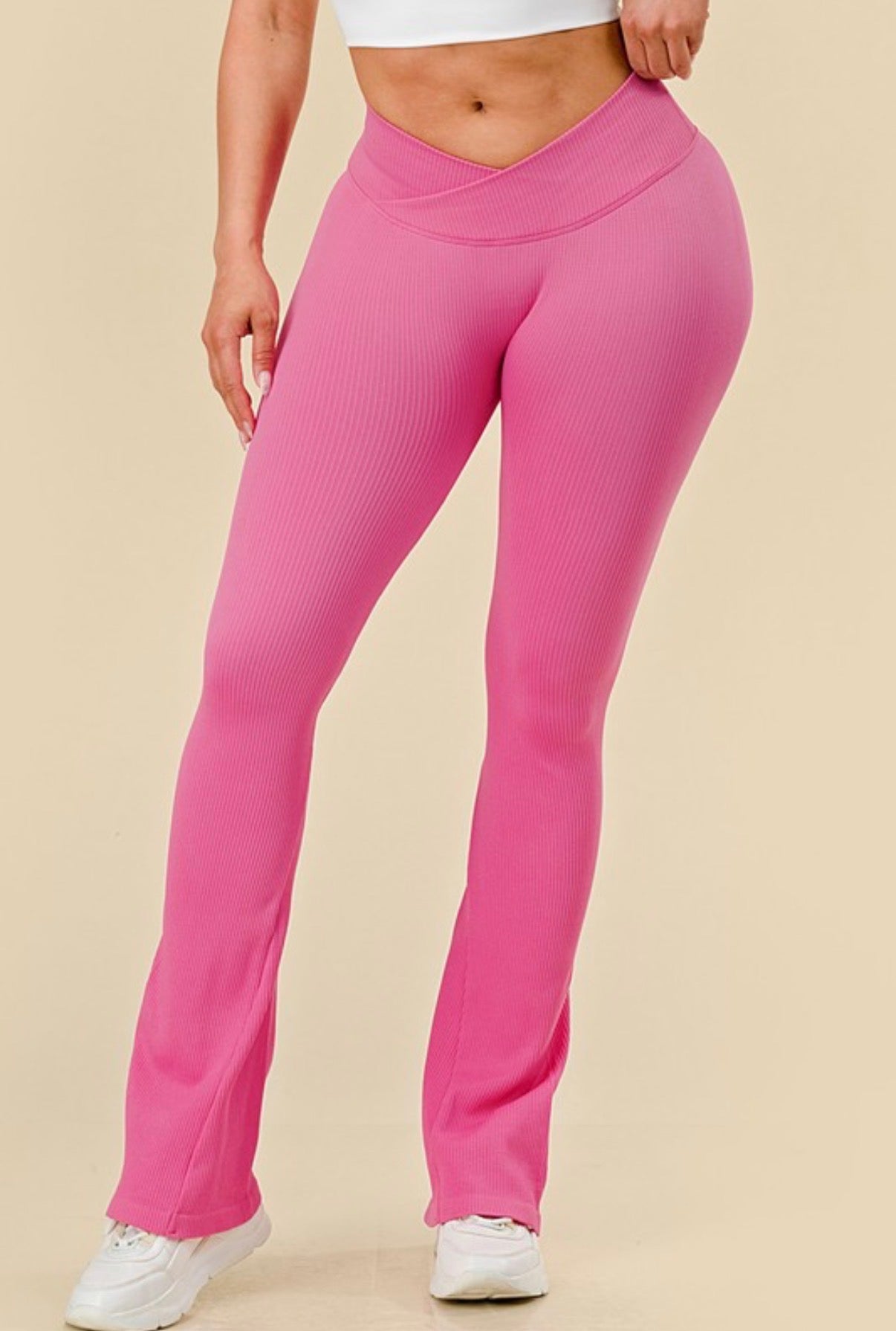 Flare Ribbed Seamless Leggings