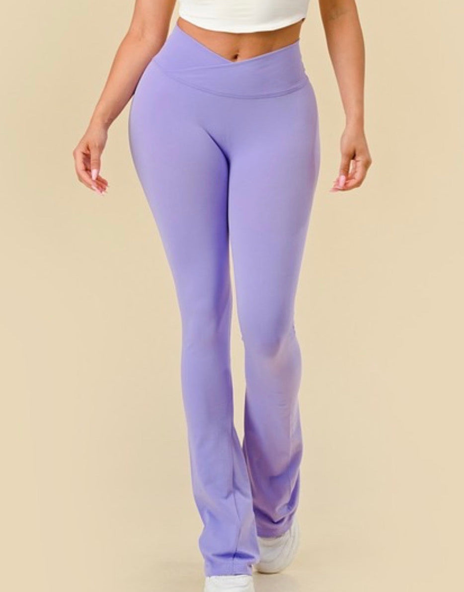 Flare Ribbed Seamless Leggings