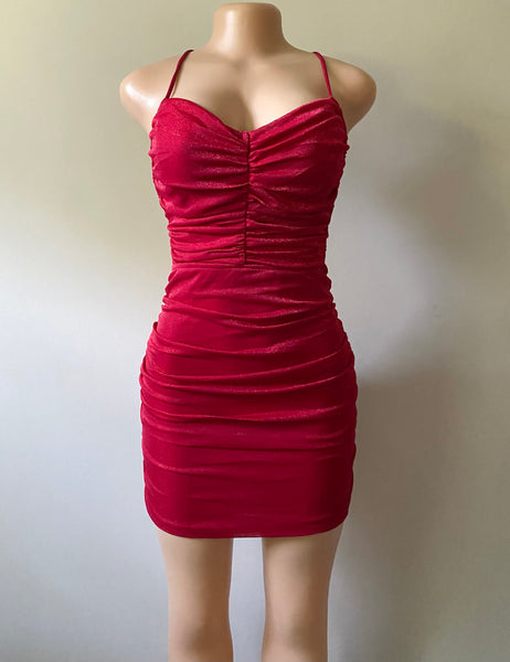 Metallic Red Bodycon dress