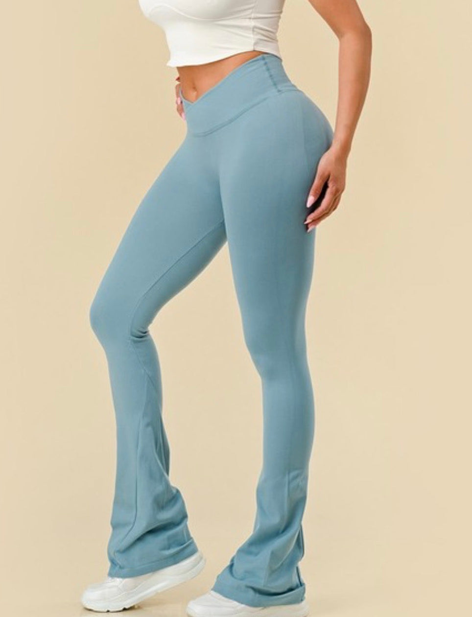 Flare Ribbed Seamless Leggings