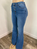 Button-Down Flare/Bootcut Jeans