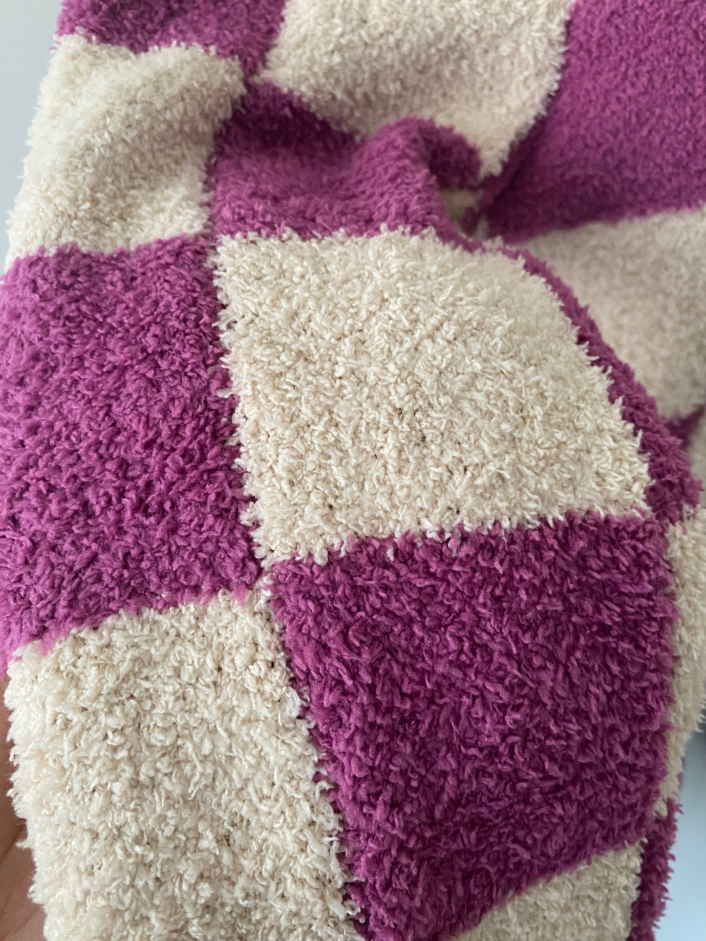 Magenta Sweater Check Dress