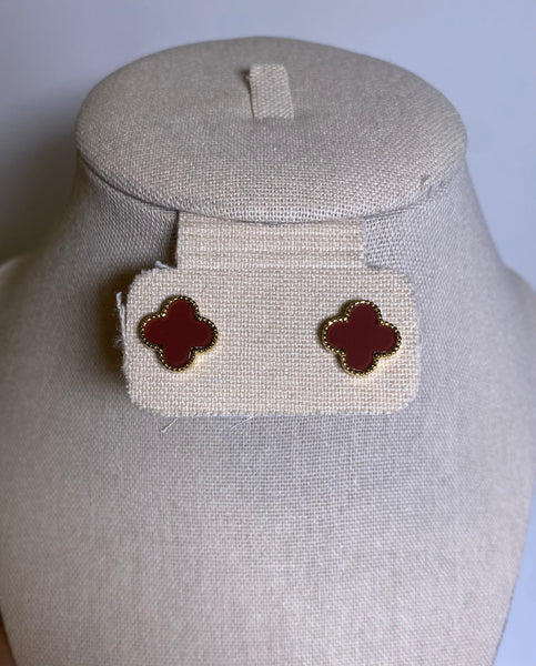 VC Burgundy-Gold Earrings
