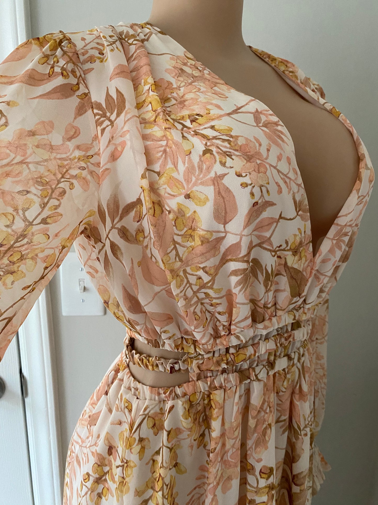 Peach Garden Maxi Dress