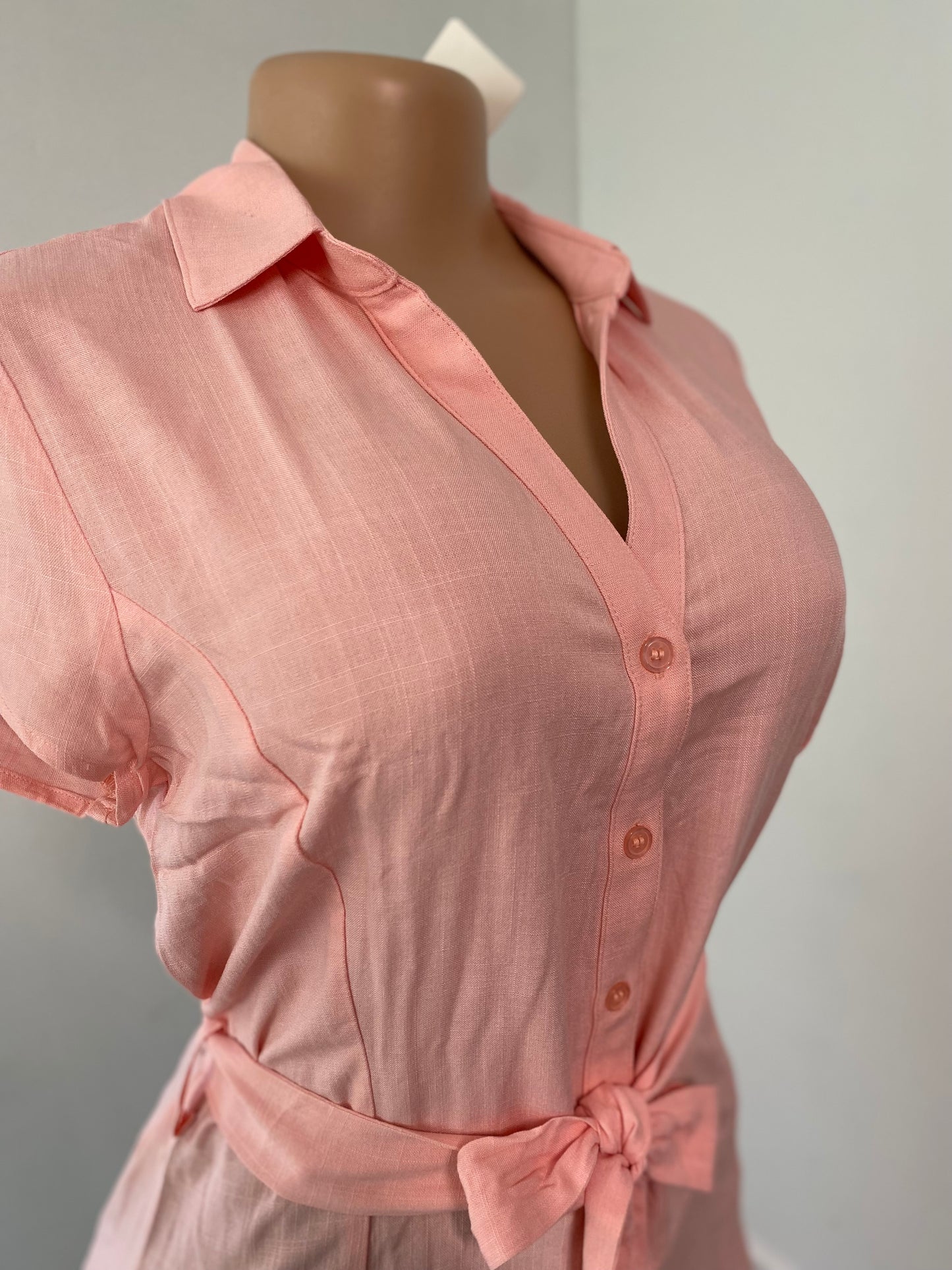 Short Sleeve Button Down Blouse